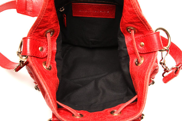 バレンシアガ 285439 レッド レザー ハンド ショルダー 2WAY レディース BALENCIAGA 中古