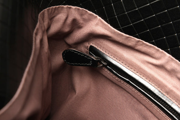 ボッテガヴェネタ ブラック キャンバス レザー トートバッグ レディース BOTTEGAVENETA 中古