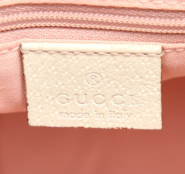 グッチ アビー 146247 ホワイト 白 レザー トートバッグ レディース GUCCI 中古