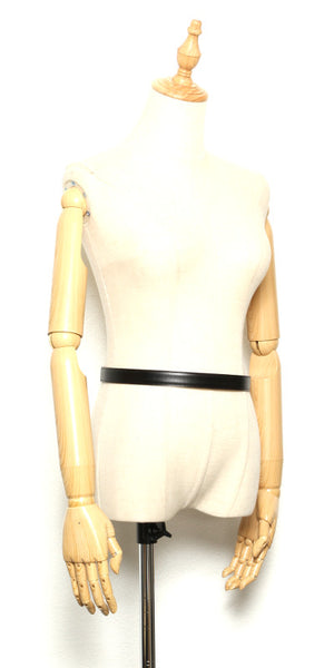 エルメス ブラック レザー ベルト レディース HERMES □C刻印 中古