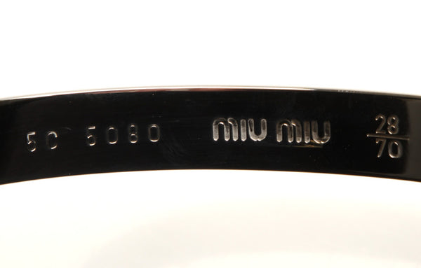 ミュウミュウ リボン シルバー メタル ベルト レディース MIUMIU 中古