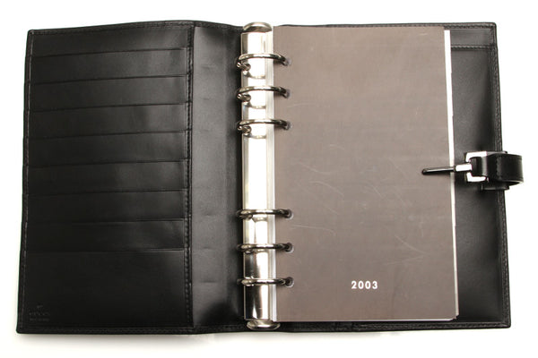 グッチ GGキャンバス 29961 ブラック キャンバス レザー 手帳カバー ユニセックス GUCCI 中古