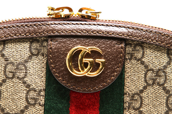 グッチ オフィディア シェリー 499621 ブラウン 茶 PVC レザー ショルダーバッグ レディース GUCCI 中古