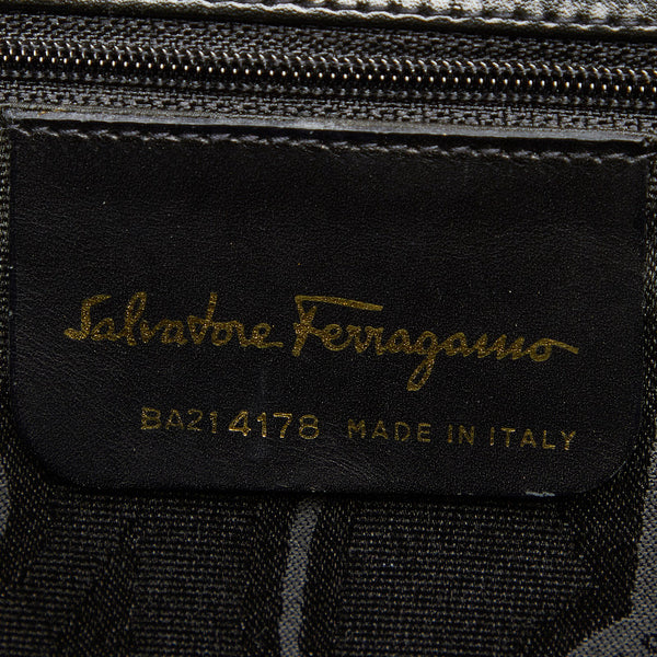 サルヴァトーレフェラガモ ヴァラリボン BA21 4178 ブラック レザー ハンドバッグ レディース Salvatore Ferragamo 中古