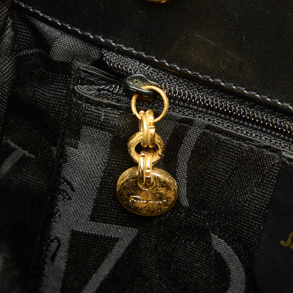 サルヴァトーレフェラガモ ヴァラリボン BA21 4178 ブラック レザー ハンドバッグ レディース Salvatore Ferragamo 中古