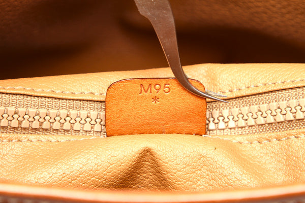 セリーヌ マカダム ブラウン PVC レザー トートバッグ レディース CELINE 中古