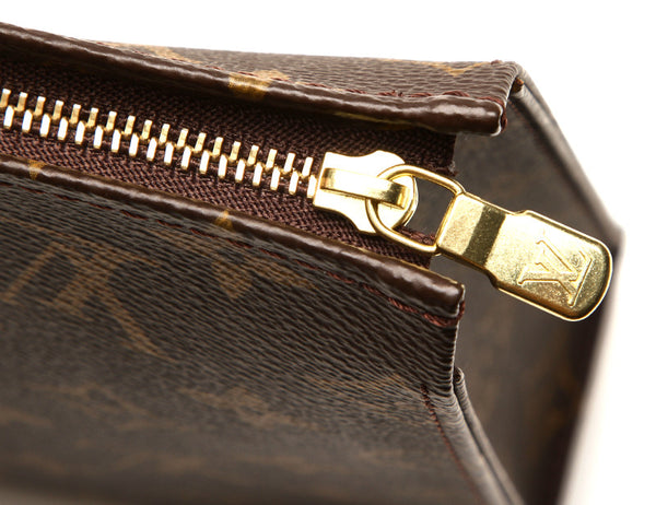 ルイ ヴィトン モノグラム ポッシュ トワレット26 M47542 ブラウン 茶 PVC レザー セカンドバッグ メンズ LOUIS VUITTON 中古