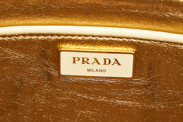 プラダ ベージュ レザー ハンドバッグ ショルダーバッグ 2WAY レディース PRADA 中古