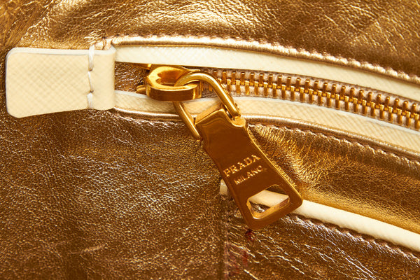 プラダ ベージュ レザー ハンドバッグ ショルダーバッグ 2WAY レディース PRADA 中古