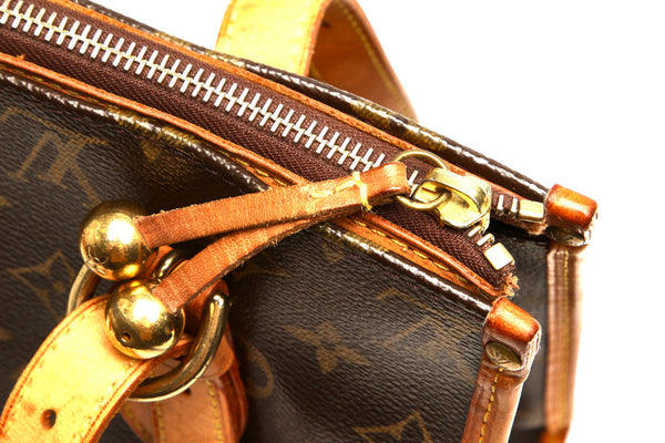 ルイ ヴィトン モノグラム ポパンクール オ M40007  ブラウン 茶 PVC レザー トートバッグ レディース LOUIS VUITTON 中古