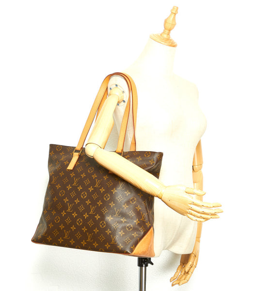 ルイ ヴィトン モノグラム カバメゾ M51151 ブラウン PVC レザー トートバッグ レディース LOUIS VUITTON 中古