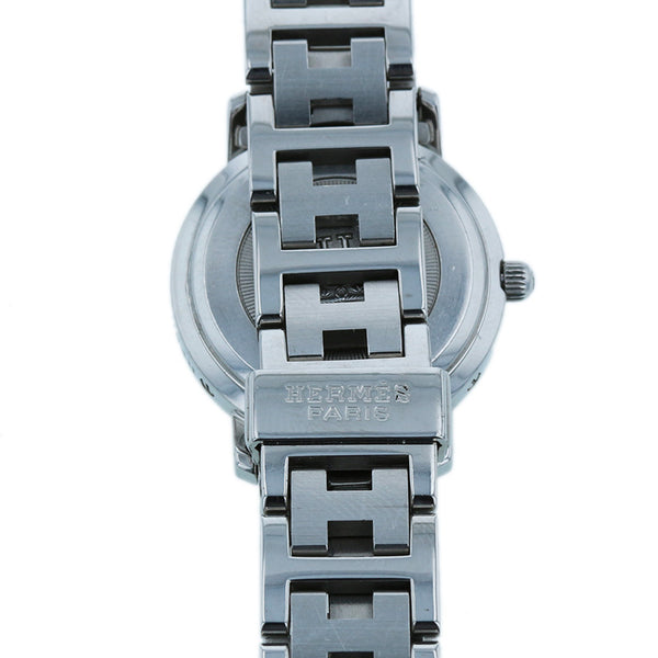 エルメス クリッパー  CL4.210 シルバー ピンクゴールド ステンレススチール 腕時計 レディース HERMES クオーツ ピンク文字盤 【中古】