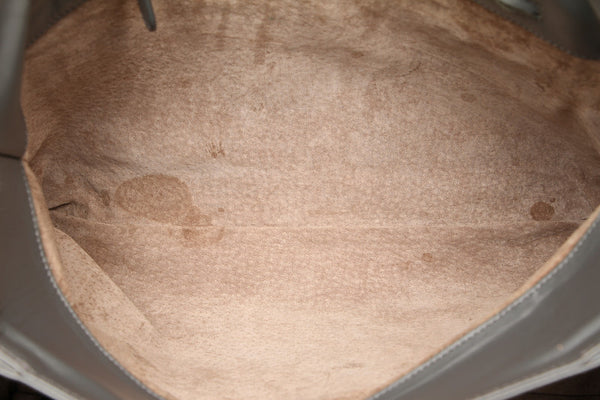 ボッテガヴェネタ イントレチャート グレー レザー トートバッグ ユニセックス BOTTEGAVENETA 中古