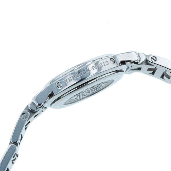 エルメス クリッパー  CL4.210 シルバー ピンクゴールド ステンレススチール 腕時計 レディース HERMES クオーツ ピンク文字盤 【中古】