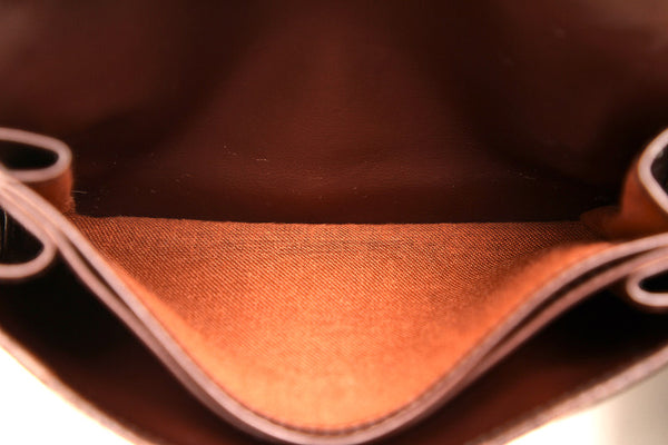 バーバリー ノバチェック ブラウン 茶 キャンバス レザー ポーチ ユニセックス BURBERRY 中古