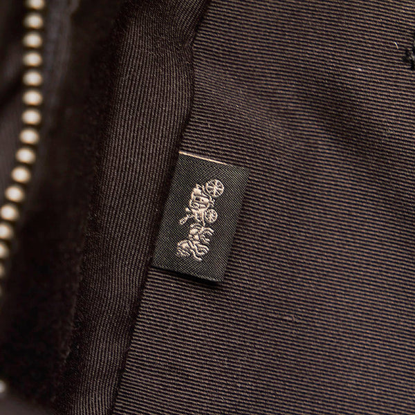 コーチ シグネチャー リュックサック バックパック C3230 ブラウン ブラック PVC レザー レディース COACH 【中古】