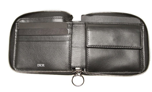 ディオール トロッター オブリーク グレー キャンバス レザー コインケース レディース Dior 中古