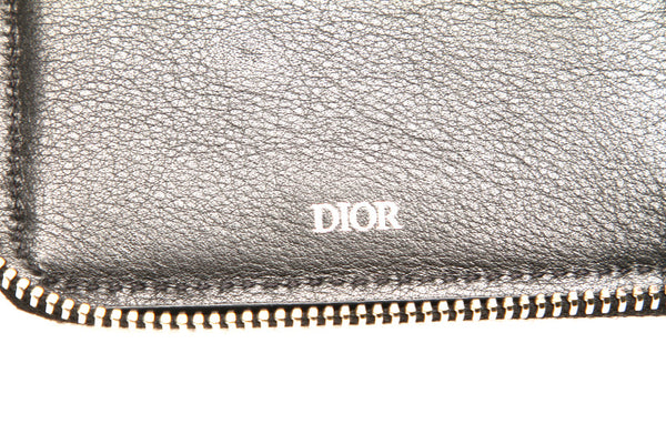 ディオール トロッター オブリーク グレー キャンバス レザー コインケース レディース Dior 中古