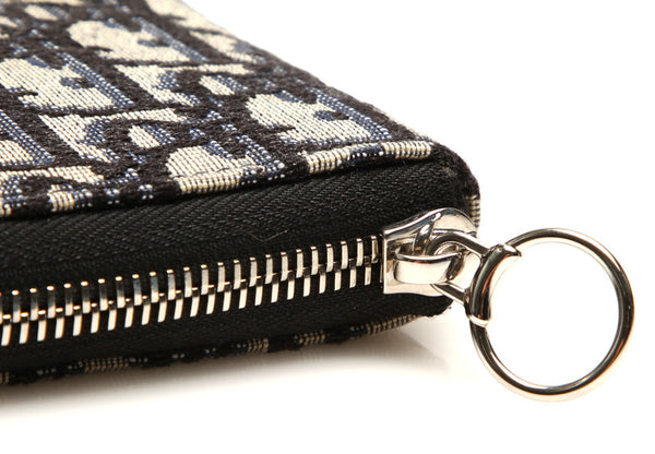 ディオール トロッター オブリーク グレー キャンバス レザー コインケース レディース Dior 中古