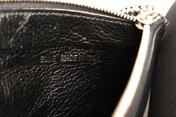 カルティエ マスト チェーン ブラック 黒 レザー 長財布 ユニセックス CARTIER 中古