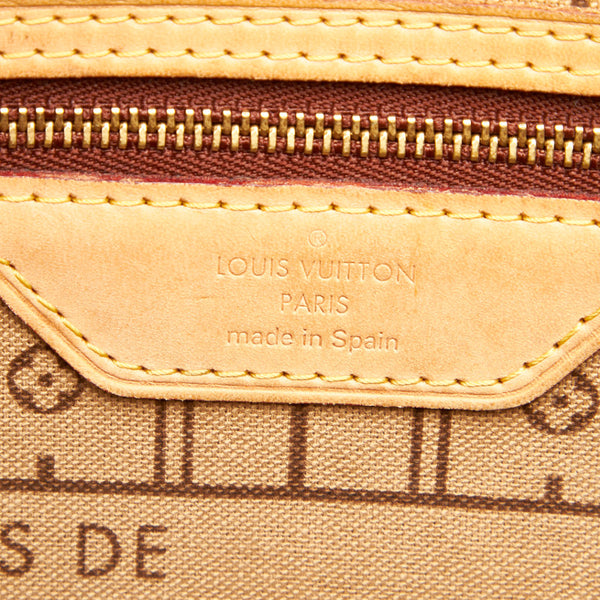 ルイ ヴィトン モノグラム ネバーフルMM M40156 ブラウン PVC レザー トートバッグ レディース LOUIS VUITTON 中古