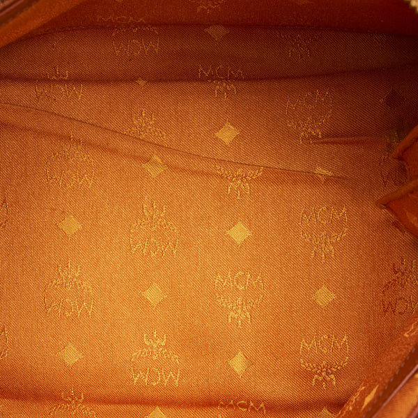 エム シー エム ブラウン レザー ボストンバッグ レディース MCM 中古