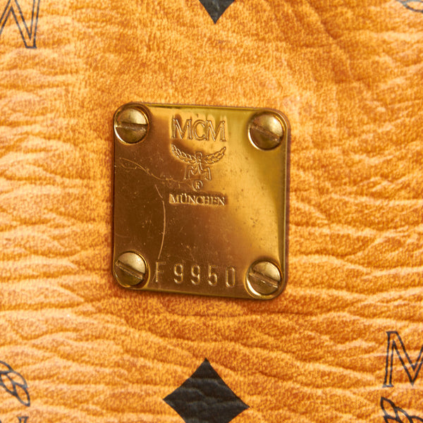 エム シー エム ブラウン レザー ボストンバッグ レディース MCM 中古