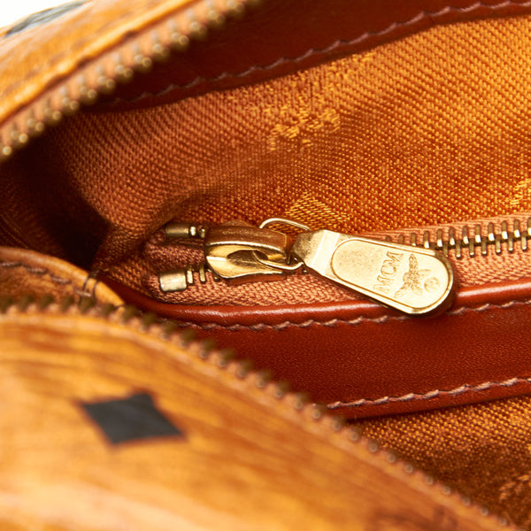 エム シー エム ブラウン レザー ボストンバッグ レディース MCM 中古