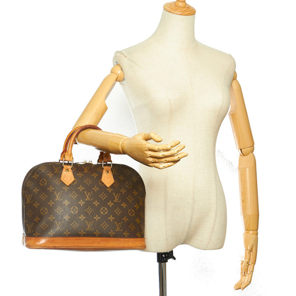 ルイ ヴィトン モノグラム アルマ M51130 ブラウン PVC レザー ハンドバッグ レディース LOUIS VUITTON 中古