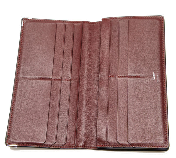 カルティエ ブラック 黒 レザー 長財布 ユニセックス CARTIER 中古