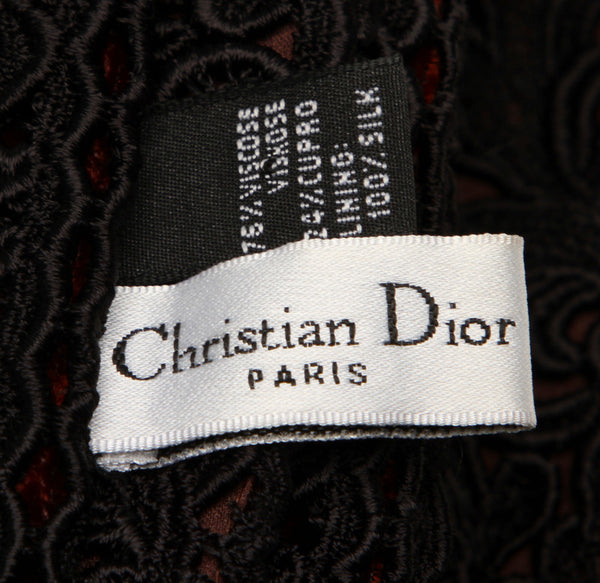ディオール ブラック レッド レーヨン ストール レディース Dior 中古