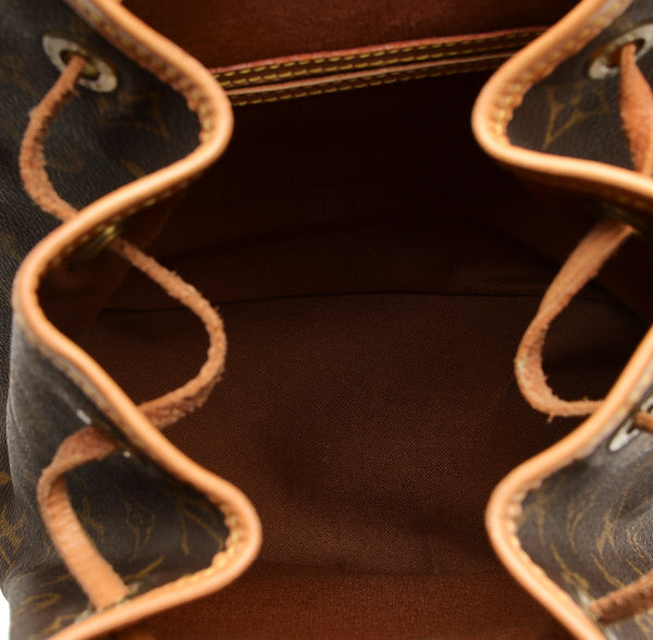 ルイ ヴィトン モノグラム モンスリMM M51136  ブラウン 茶 PVC レザー リュック・デイパック レディース LOUIS VUITTON 中古