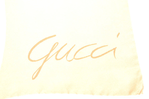 グッチ グレー ブラウン シルク スカーフ レディース GUCCI 中古