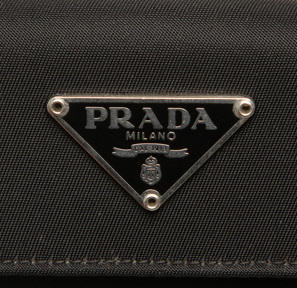 プラダ M523 ブラック 黒 ナイロン 三つ折り財布 ユニセックス PRADA 中古