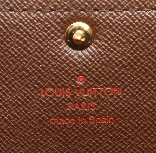 ルイ ヴィトン ダミエ ポルトフォイユサラ N61734 ブラウン PVC レザー 長財布 ユニセックス LOUIS VUITTON 中古