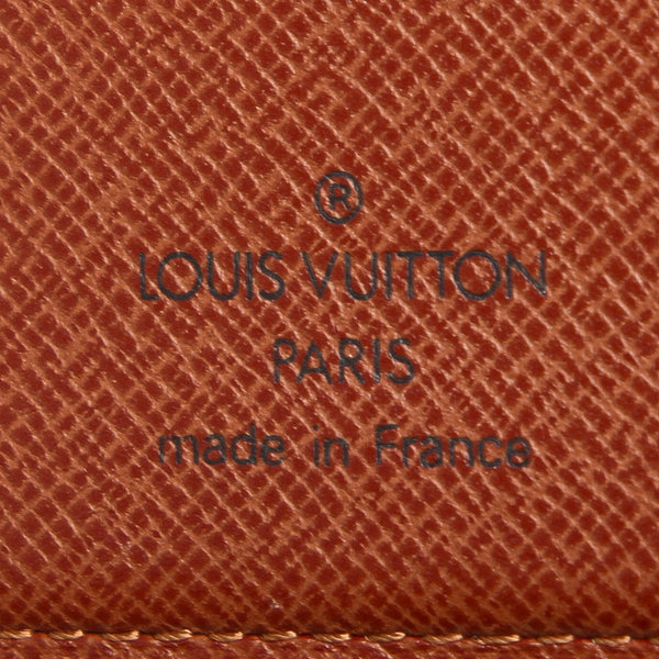 ルイ ヴィトン モノグラム ポルトパピエ M61207 ブラウン 茶 PVC レザー 二つ折り財布 ユニセックス LOUIS VUITTON 中古