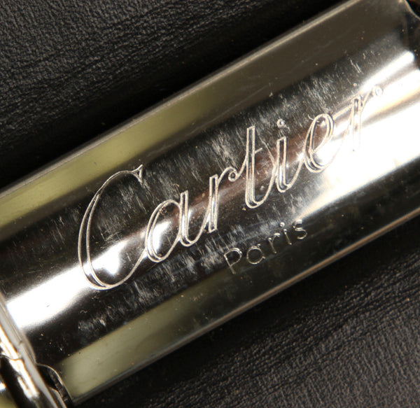 カルティエ ブラック 黒 レザー 手帳カバー ユニセックス CARTIER 中古