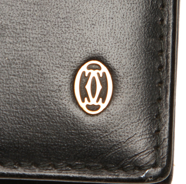 カルティエ ブラック 黒 レザー 手帳カバー ユニセックス CARTIER 中古