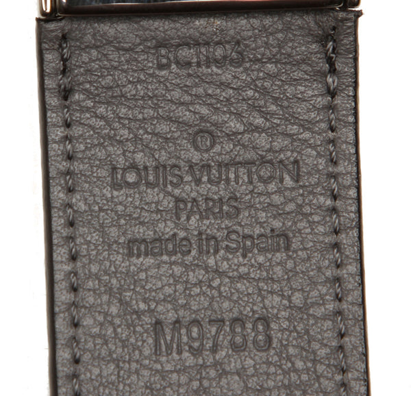 ルイ ヴィトン ダミエ アンフィニ サンチュールボストン M9788 ブラック 黒 レザー ベルト メンズ LOUIS VUITTON 中古