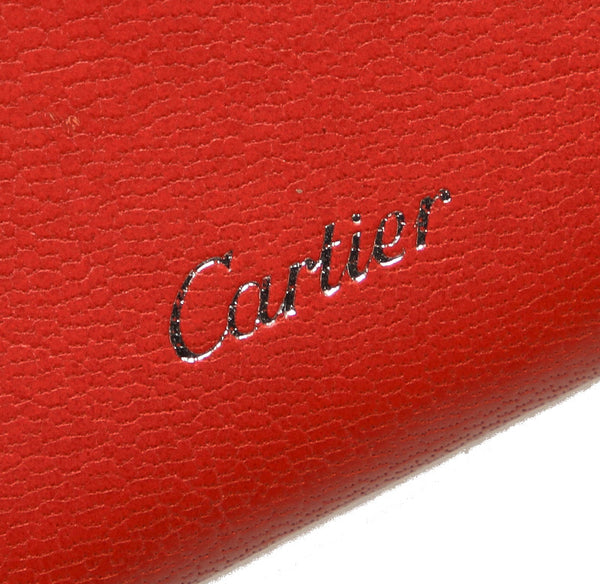 カルティエ レッド 赤 レザー コインケース レディース CARTIER 中古