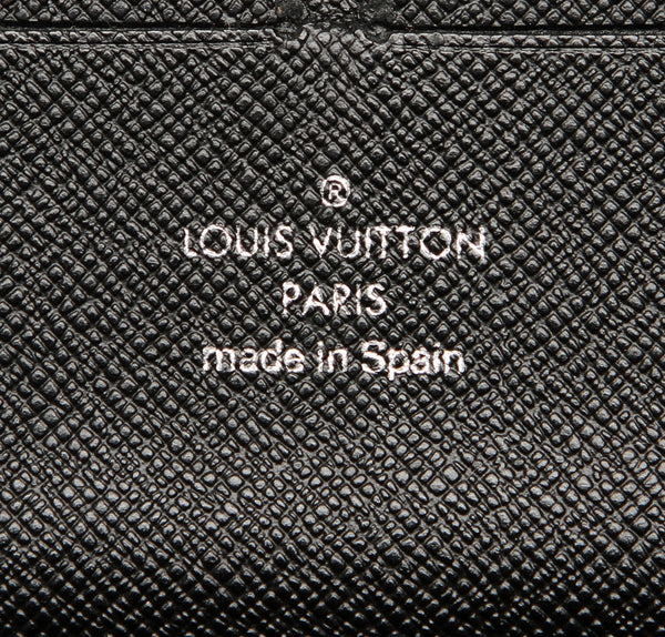 ルイ ヴィトン ダミエグラフィット ジッピーオーガナイザー N63077 ブラック PVC レザー ラウンドファスナー 長財布 メンズ LOUIS VUITTON 中古