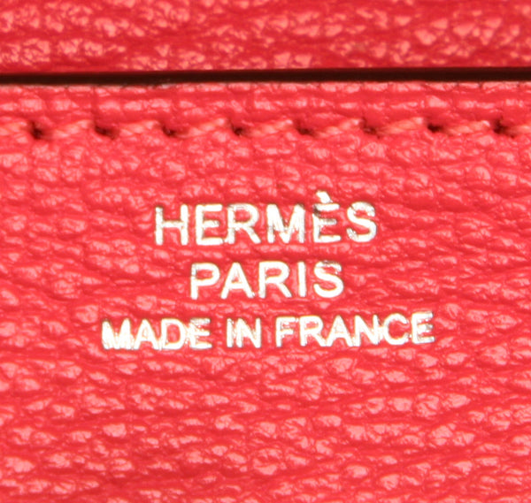 エルメス ケリー ピンク レザー 長財布 レディース HERMES 中古