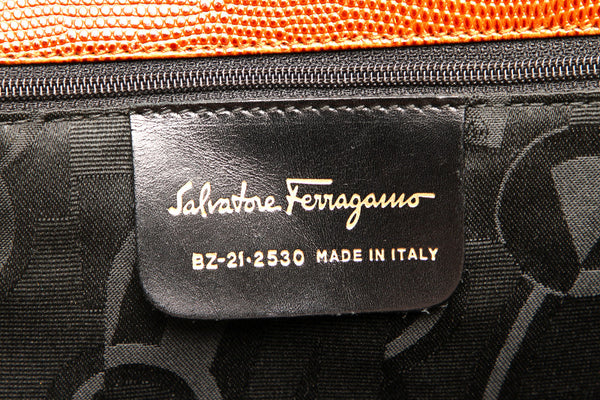 サルヴァトーレフェラガモ ヴァラ BZ-21 2530 ブラウン レザー トートバッグ レディース Salvatore Ferragamo 【中古】