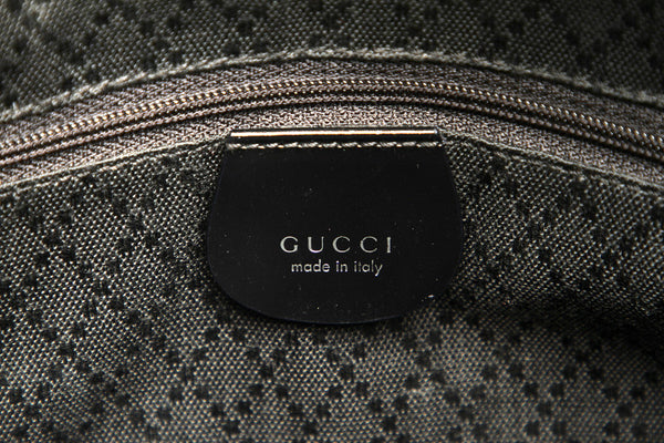 グッチ バンブー 002 1998 0353 ブラック 黒 ナイロン レザー ハンドバッグ レディース GUCCI 中古