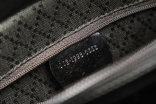 グッチ バンブー 002 1998 0353 ブラック 黒 ナイロン レザー ハンドバッグ レディース GUCCI 中古