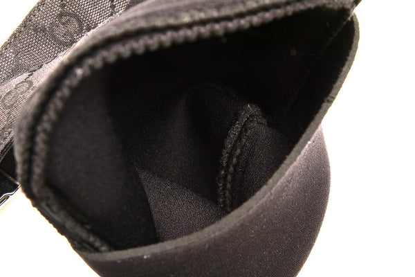 グッチ GGキャンバス 018 002058 1615 ブラック キャンバス レザー ウエストバッグ ユニセックス GUCCI 【中古】