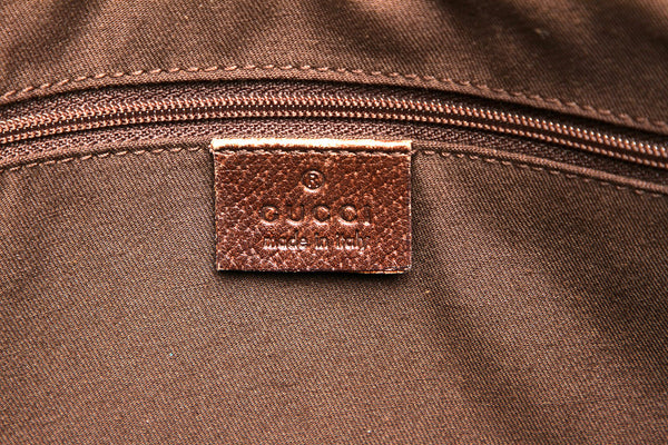 グッチ GGキャンバス ブラウン 茶 キャンバス レザー トートバッグ レディース GUCCI 中古