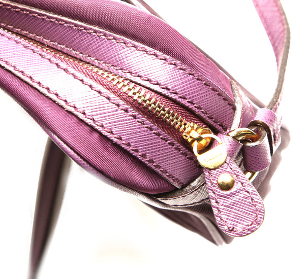 サルヴァトーレフェラガモ ヴァラリボン AU-21/0172 パープル ナイロン ショルダーバッグ レディース Salvatore Ferragamo 中古