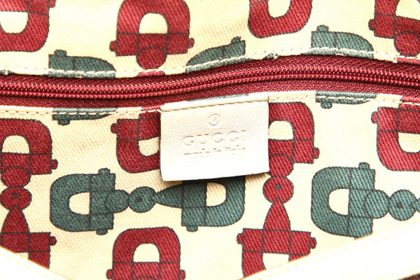 グッチ シマ 163805 アイボリー レザー トートバッグ レディース GUCCI 中古