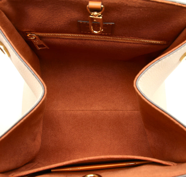 ルイ ヴィトン フォールド トート PM M45389 ブラウン レッド PVC レザー ハンドバッグ レディース LOUIS VUITTON 中古